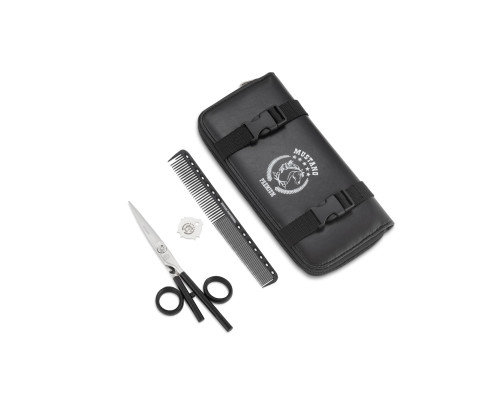 Ножницы прямые Mustang Premium NPR-012 Черный 5,5 дюймов Ножницы прямые Mustang Premium NPR-012 Черный 5,5 дюймов
